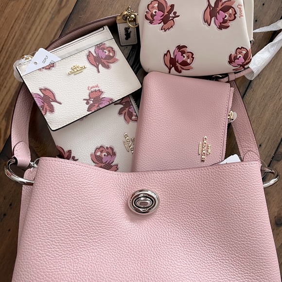 Coach Handbags - NWT! Coach 5 piece Pink Floral Bucket bag set FIRM